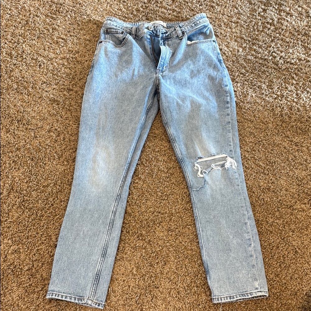 Abercrombie & Fitch Women's Skinny High Rose Curve Love Jeans - Light Blue